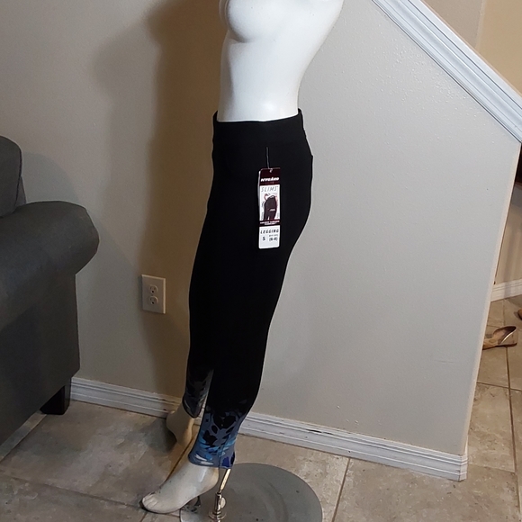 NYGARD PRINTED FLORAL LUXE SLIMS WOMEN'S LEGGINGS SIZE SMALL (6_8) - Picture 4 of 5